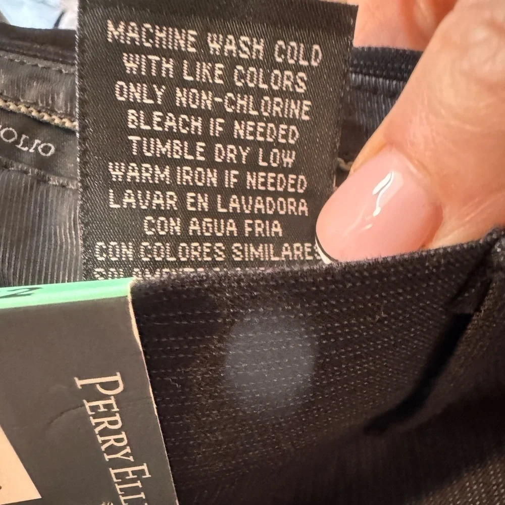 Perry Ellis Portfolio Men's Black Ice Dress Pants with the modern fit. NWT